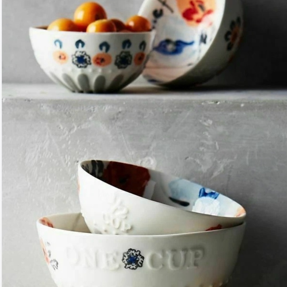 Anthropologie Handpainted Lucerne Measuring Cups